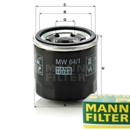 Mann filter oil filter for honda vt 1100 750