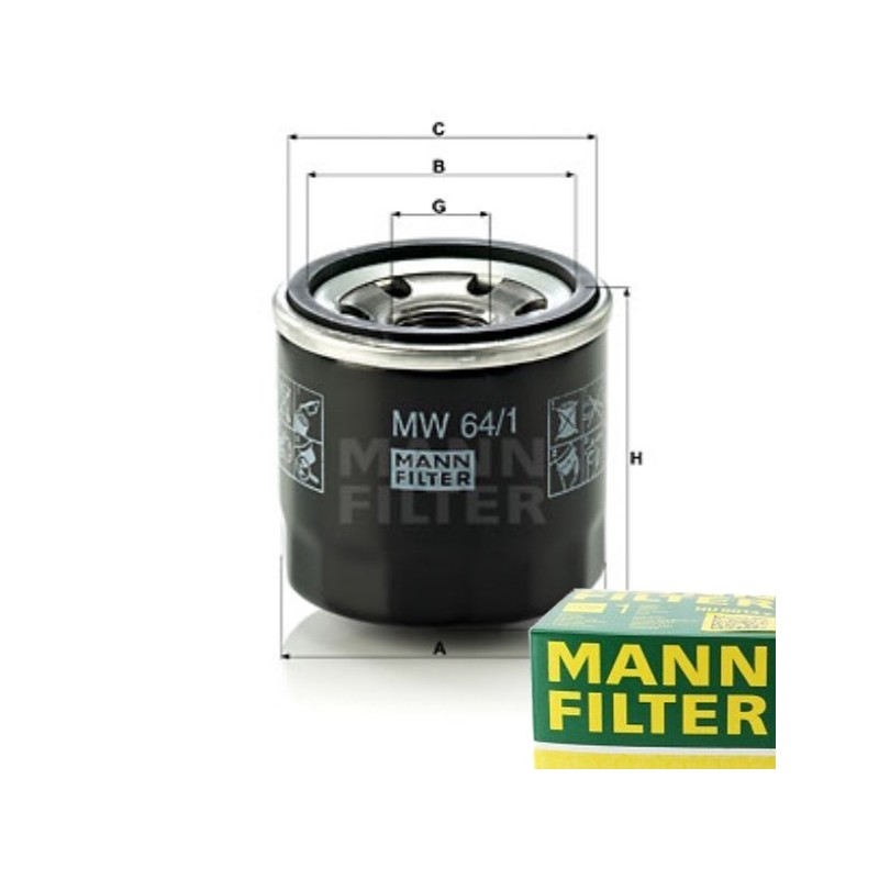 Mann filter oil filter for honda fjs 400
