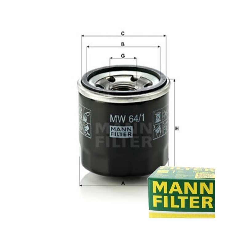 Mann filter oil filter for honda st 1300