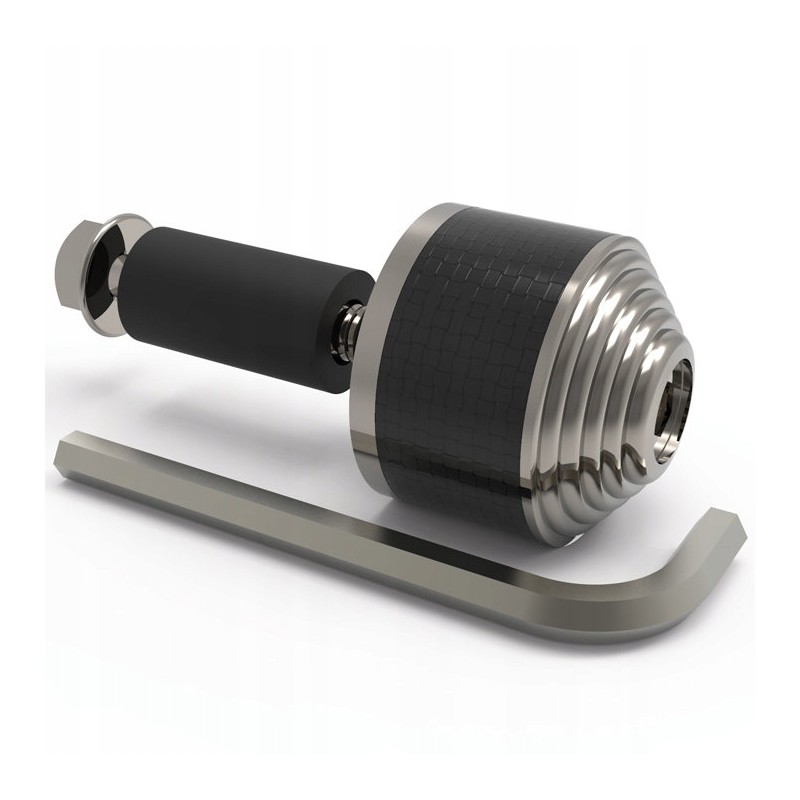 Oxford handlebar weights, carbon fiber silver