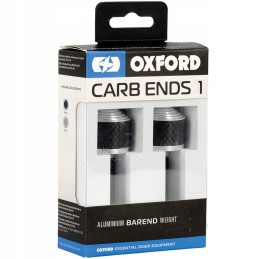 Oxford silver carbon fiber handlebar ends