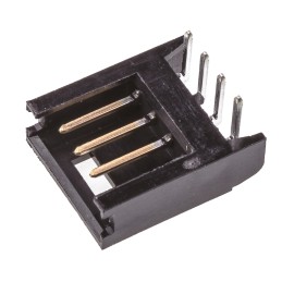 1000 pcs - TE Connectivity AMPMODU MOD II Series Right Angle Through Hole PCB Header, 4 Contact(s), 2.54mm Pitch, 1 Row(s),
