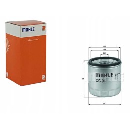 Oil filter mahle oc91 bmw r1150 gs r 850r k100 k1200lt rs k75 r1100 rt s