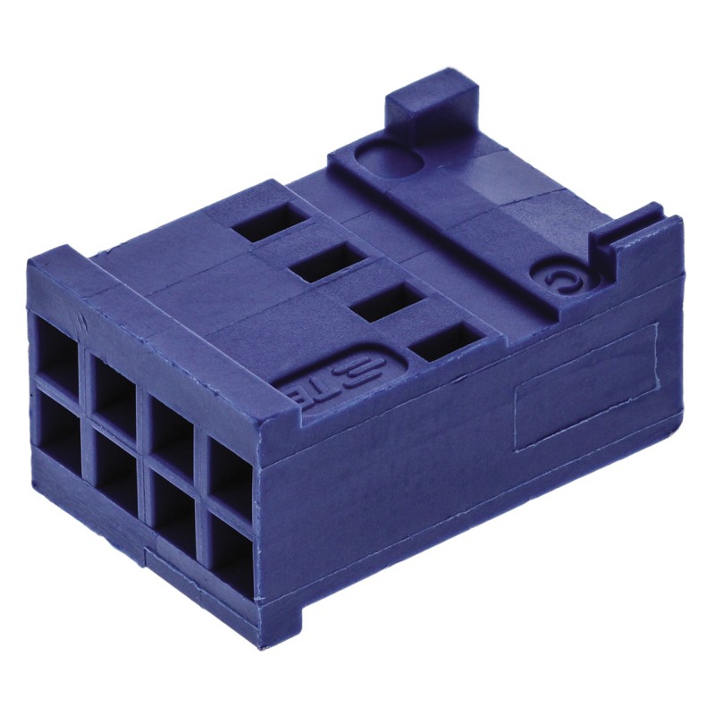1000 pcs - TE Connectivity, AMPMODU HE13/HE14 Female Connector Housing, 2.54mm Pitch, 8 Way, 2 Row