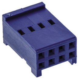 1000 pcs - TE Connectivity, AMPMODU HE13/HE14 Female Connector Housing, 2.54mm Pitch, 8 Way, 2 Row
