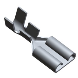 50 pcs - TE Connectivity FASTON .250 Uninsulated Female Spade Connector, Receptacle, 5.14mm² Tab Size, 0.8mm² to 2mm²