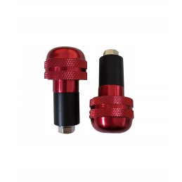 Red weights for the handlebar ends, great quality