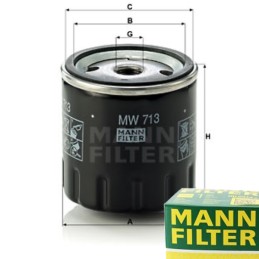 Mann filter oil filter for Ducati Hypermotard 1100