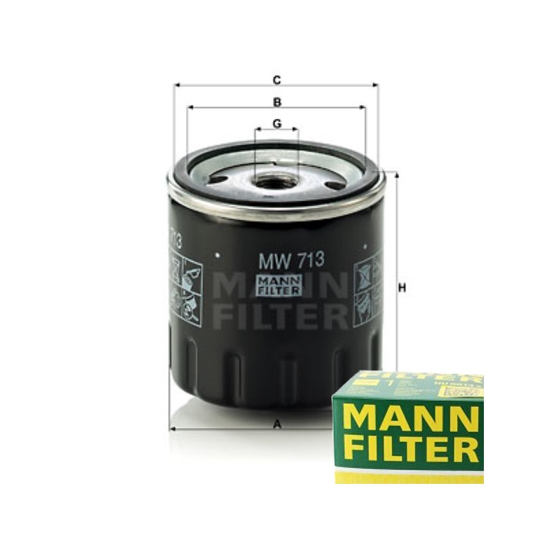 Mann filter oil filter for Ducati 696