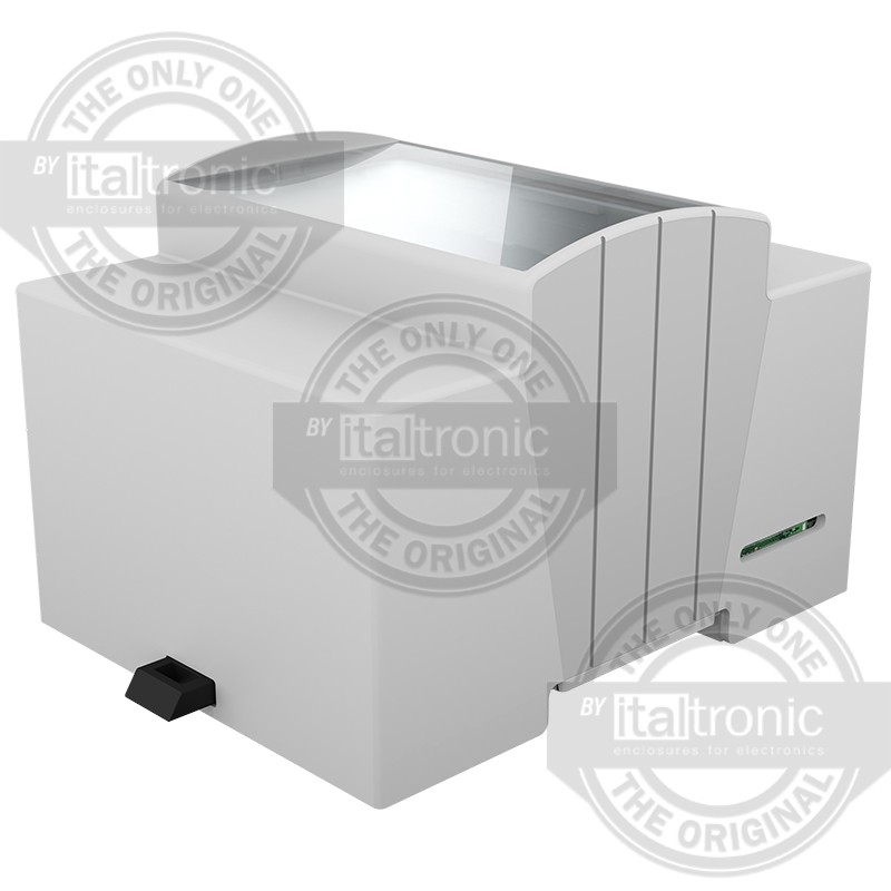 1 pcs - Italtronic Solid Top Enclosure Type, ABS, Polycarbonate DIN Rail Enclosure Kit