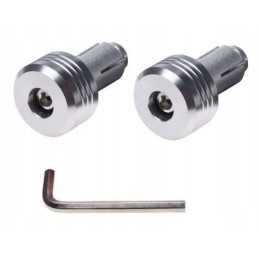 Motorcycle handlebar end weights, silver 22