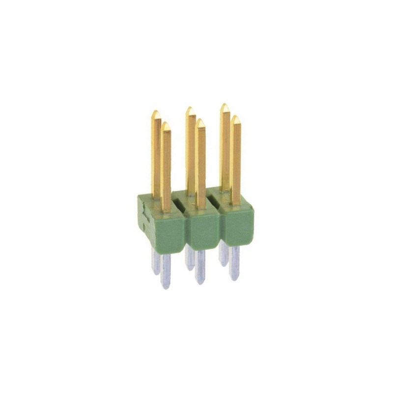 1008 pcs - TE Connectivity AMPMODU MOD II Series Straight Through Hole Pin Header, 6 Contact(s), 2.54mm Pitch, 2 Row(s), Unshrou