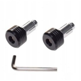 Black universal motorcycle handlebar ends