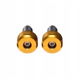 Gold motorcycle handlebar ends