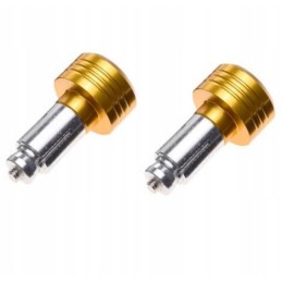 Gold motorcycle handlebar end weights
