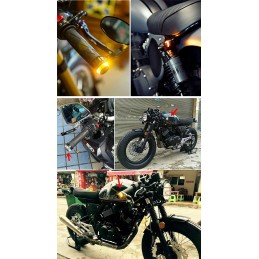 Handlebar ends LED turn signal DRL motorcycle