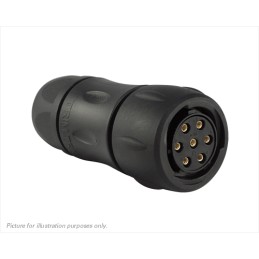 1 pcs - Souriau Circular Connector, 7 Contacts, Cable Mount, Socket, Female, IP68, IP69K, UTS Series