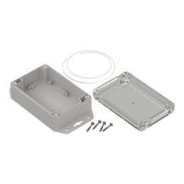 1 pcs - RS PRO Light Grey ABS Enclosure, IP65, Light Grey Lid, 121.4 x 81.6 x 45.2mm