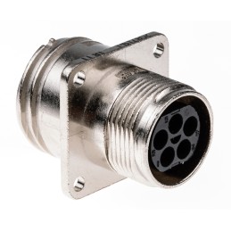 12 pcs - TE Connectivity Circular Connector, 5 Contacts, Panel Mount, Socket, Male, CMC Series 1 Series