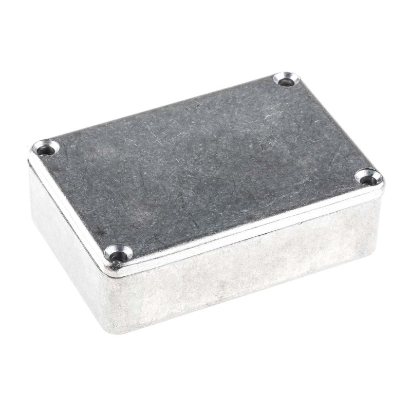 1 pcs - RS PRO Silver Die Cast Aluminium Enclosure, Silver Lid, 79.9 x 54.9 x 25.5mm
