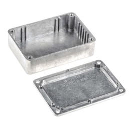 1 pcs - RS PRO Silver Die Cast Aluminium Enclosure, Silver Lid, 79.9 x 54.9 x 25.5mm