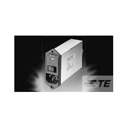 12 pcs - TE Connectivity 3A, 250 V ac Male Flange Mount IEC Inlet Filter 2 Pole PM0S0DH3B