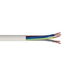 1 Bag of 5 M - RS PRO 5 Core Power Cable, 0.75 mm², 5m, White PVC Sheath, Mains, 6 A, 300/500 V
