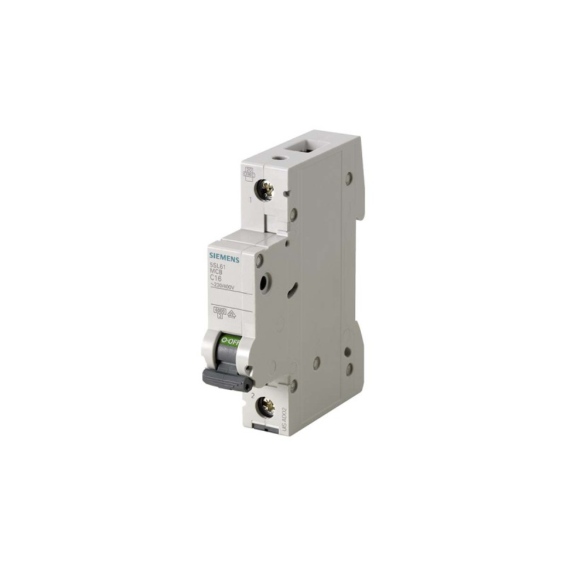 1 pcs - Siemens SENTRON 5SL6 MCB, 1P, 6A Curve C, 6 kA Breaking Capacity