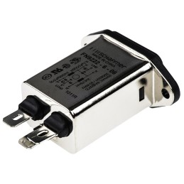 120 pcs - Schaffner 6A, 250 V ac Male Panel Mount IEC Filter FN9222-6-06, Faston None Fuse