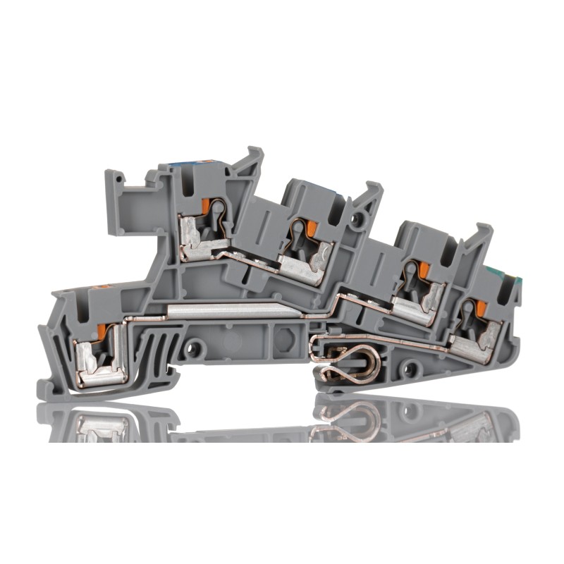 50 pcs - Phoenix Contact 5-Way Earth Terminal Block, 4mm², 12 AWG Wire, Push In
