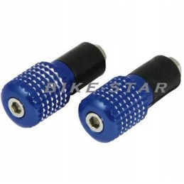 Universal 18mm bike it blue handlebar ends