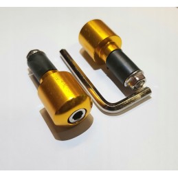 Universal 18mm bike it gold handlebar ends