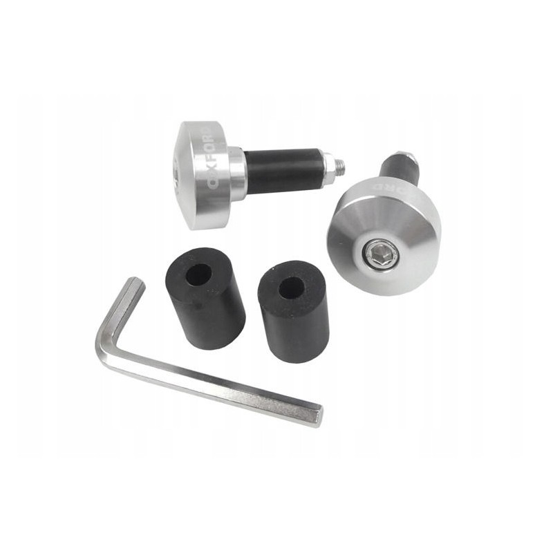 Oxford handlebar end weights 22mm silver