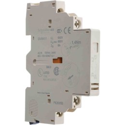 1 pcs - Schneider Electric Auxiliary Contact, 2 Contact, 1NC + 1NO, Side Mount, TeSys