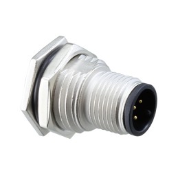 1 pcs - Amphenol Circular Connector, 5 Contacts, Panel Mount, M12 Connector, Plug, Male, IP68, IP69K, M Series