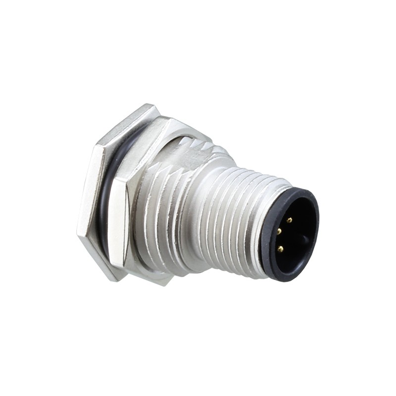 1 pcs - Amphenol Circular Connector, 5 Contacts, Panel Mount, M12 Connector, Plug, Male, IP68, IP69K, M Series