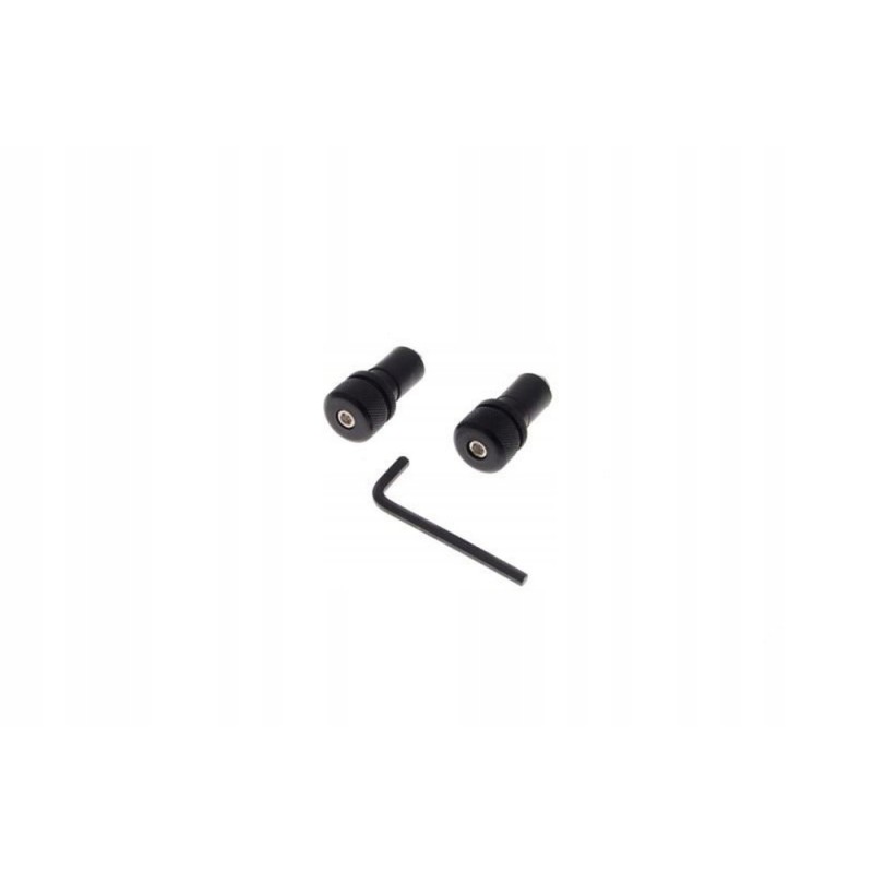 Handlebar end 14 26mm aluminum, black, grooved