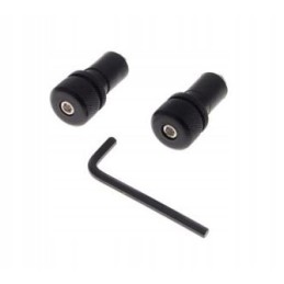 Handlebar end 14 26mm aluminum, black, grooved