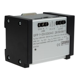 1 pcs - Phoenix Contact, SFP 1-20/230AC Surge Protector 264 V ac Maximum Voltage Rating 10kA Maximum Surge Current Surge
