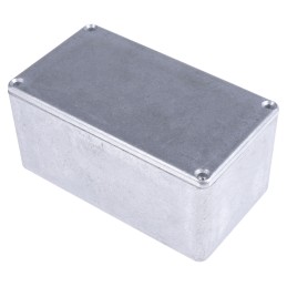 1 pcs - RS PRO Silver Die Cast Aluminium Enclosure, Silver Lid, 114.4 x 63.7 x 55.1mm