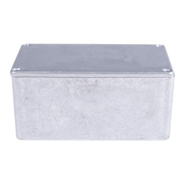 1 pcs - RS PRO Silver Die Cast Aluminium Enclosure, Silver Lid, 114.4 x 63.7 x 55.1mm