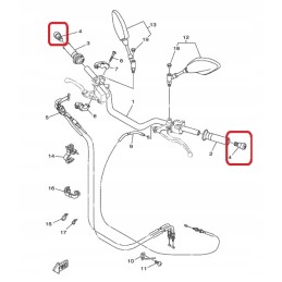 Yamaha yp 125 xt 600 handlebar end weight
