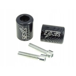 Carbon handlebar ends with zx zzr 11462 logo