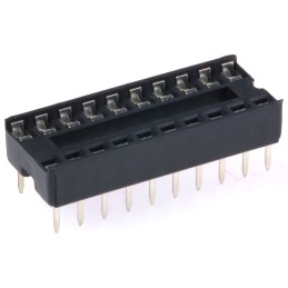 50 pcs - Winslow, W3100 2.54mm Pitch Vertical 20 Way, Through Hole Stamped Pin Open Frame IC Dip Socket, 10A