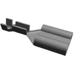 50 pcs - TE Connectivity FASTON .187 Uninsulated Female Spade Connector, Receptacle, 4.75 x 0.81mm Tab Size, 0.2mm² to 0.6mm²