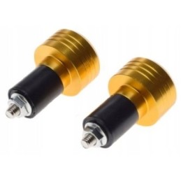 Colored rubber handlebar weight ends