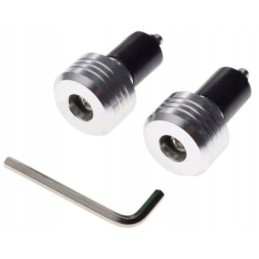 Colored rubber handlebar weight ends