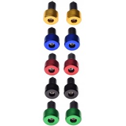 Colored rubber handlebar weight ends