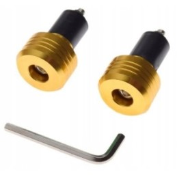 Rubber handlebar weight ends in different colors