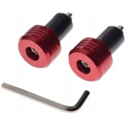 Colored rubber handlebar weight ends